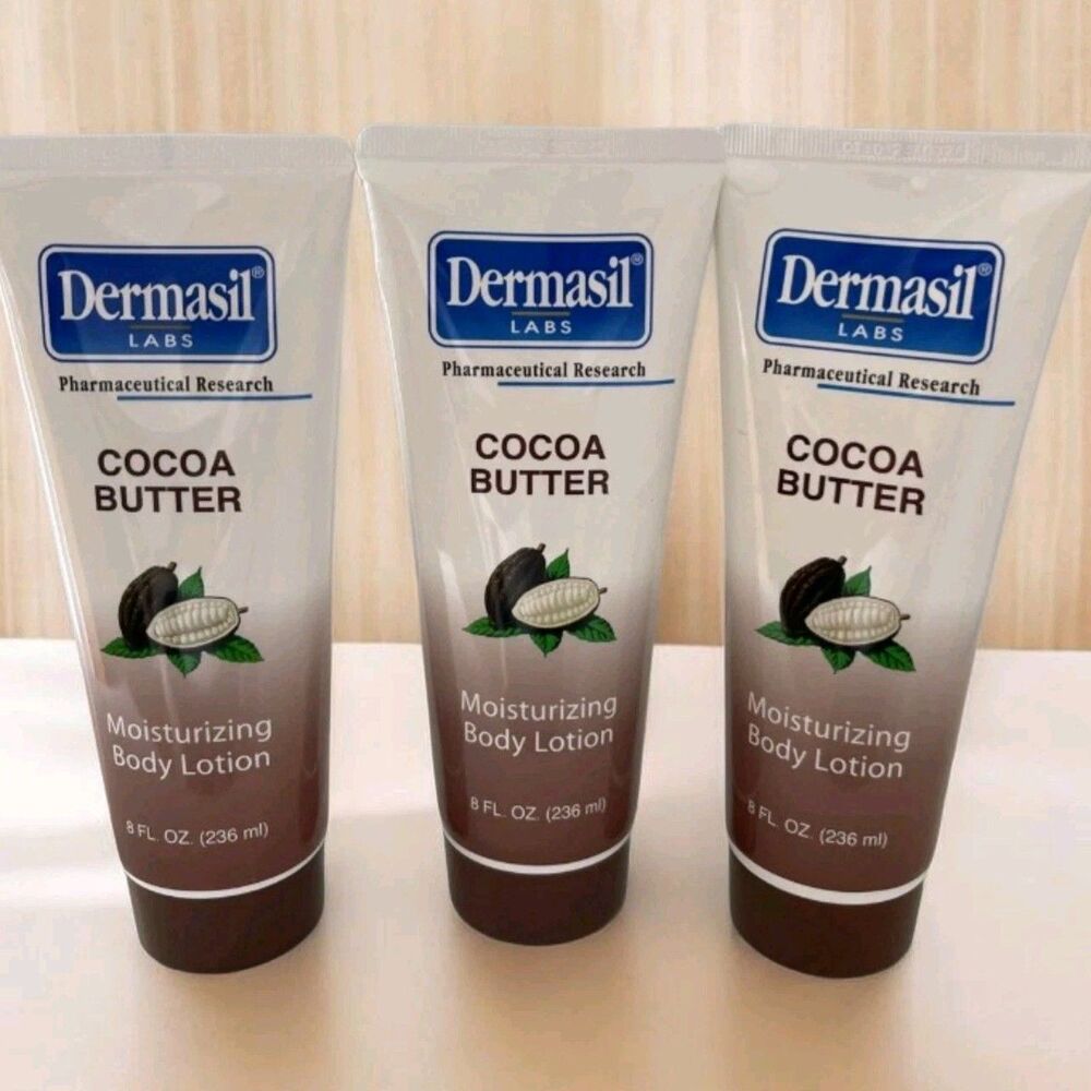 Dermasil Labs Cocoa Butter Moisturizing Body Lotion (8 fl oz / 236 ml tube)